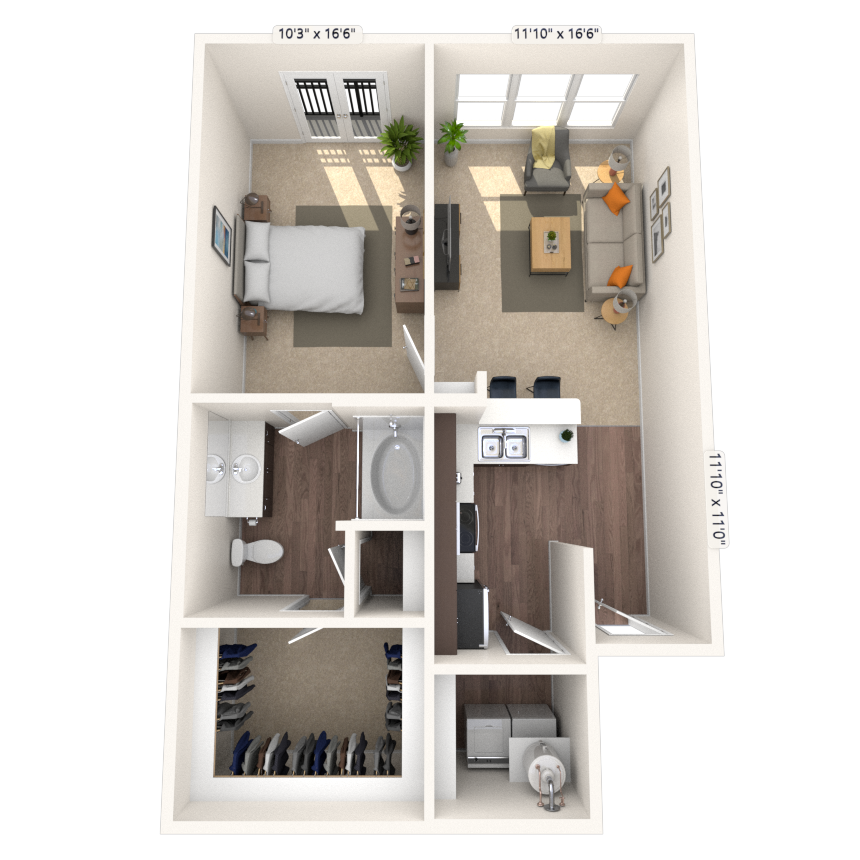 Floorplan image of unit 3331